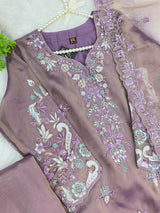 1477 Pakistani Party Wear - Mauve