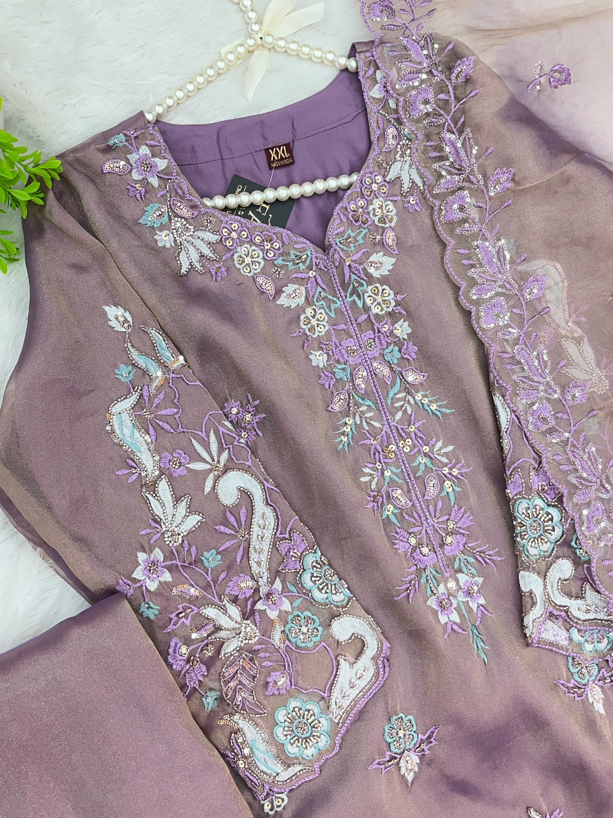 1477 Pakistani Party Wear - Mauve