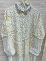 1496 Korean Crochet Coordset - Ivory