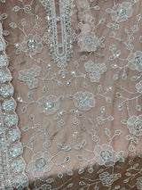 1469 Pakistani Unstitched Party Wear - Nude Peach