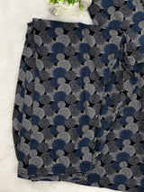 1454 Korean Printed Night Wear - Navy Blue
