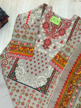 252 embroidered cotton suit