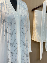 039 White Umbrealla abaya