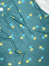 1454 Korean Printed Night Wear - Green
