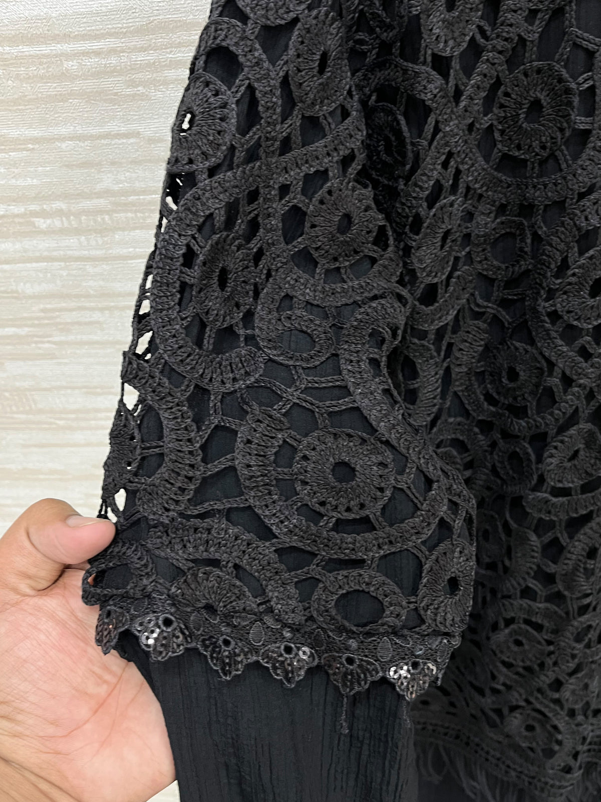 1496 Korean Crochet Coordset - Black