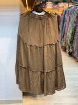 068 korean 3pc skirt cord set parrot green