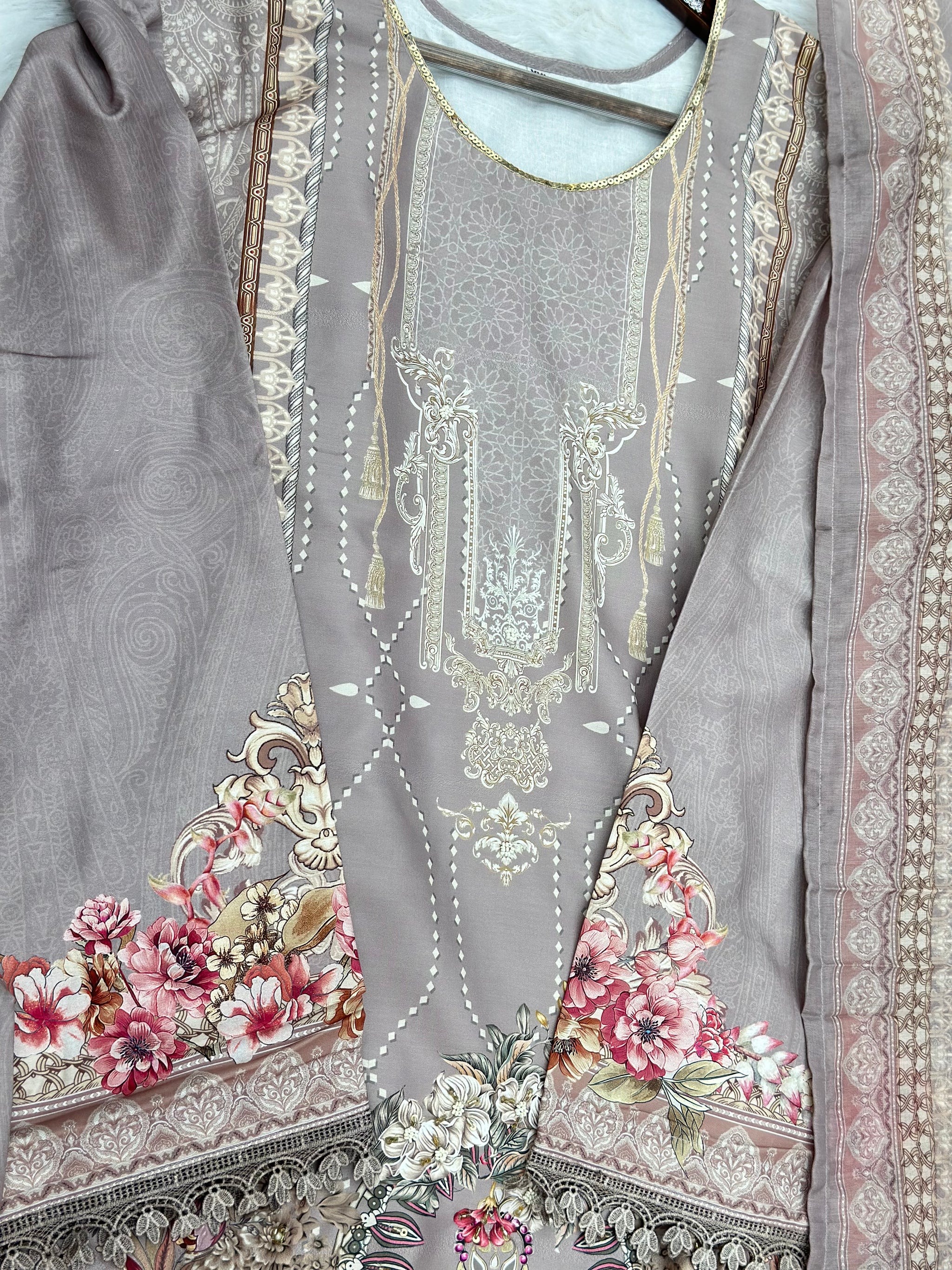 638 Muslin 3pc Pakistani Cordset
