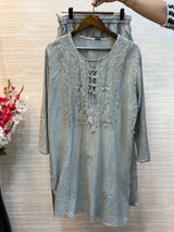 212 kashmiri rayon cordset - grey