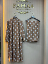 Lawn Maroon Stitched Suit - Zellbury