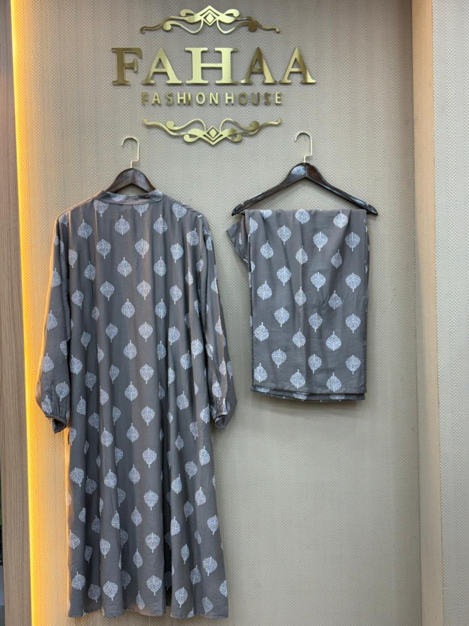 Lawn Beige Stitched Suit - Zellbury