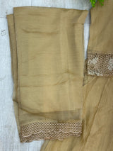 1527 Pakistani Anarkali Gown - Golden Beige