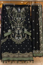 1484 Pakistani Unstitched Party Wear - Black