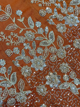 1525 Pakistani Heavy Partywear - Rusty Orange