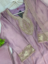 1527 Pakistani Anarkali Gown - Mauve