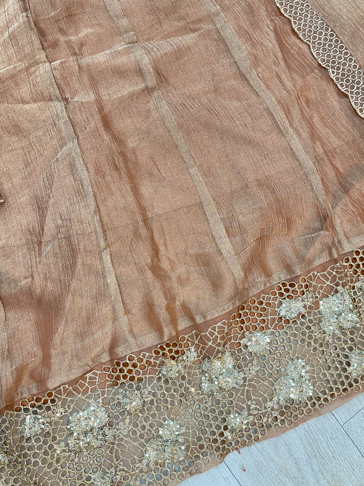 1527 Pakistani Anarkali Gown - Cinnamon Brown