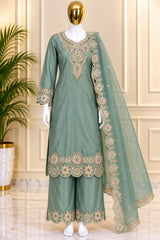 1476 Pakistani Party Wear - Mint Green