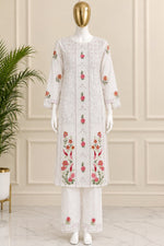 660 Premium Pakistani Lawn Cordset Set - Pink