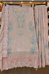 1483 Pakistani Unstitched Party Wear - Nude Peach