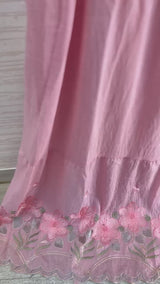1208 Korean Jacket Gown Set - Blush Pink
