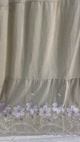 1208 Korean Jacket Gown Set - Olive Green