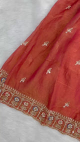 1426 Heavy Pakistani Partywear - Orange