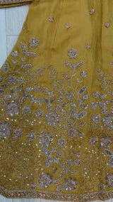 1525 Pakistani Heavy Partywear - Mustard