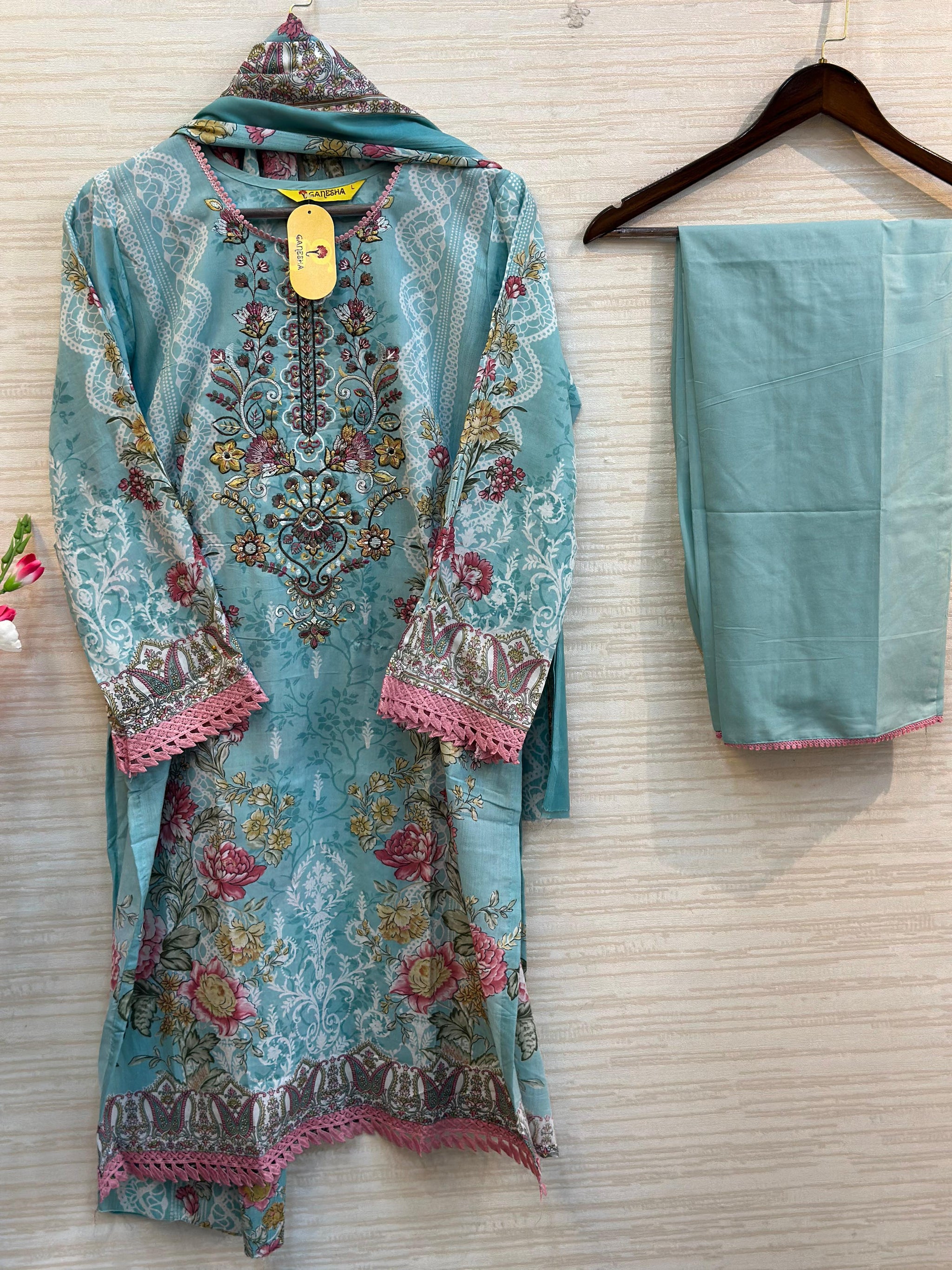 424 Jade Pakistani Embroidery Suit