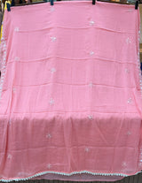 1452 Pakistani Unstitched Partywear - Pink