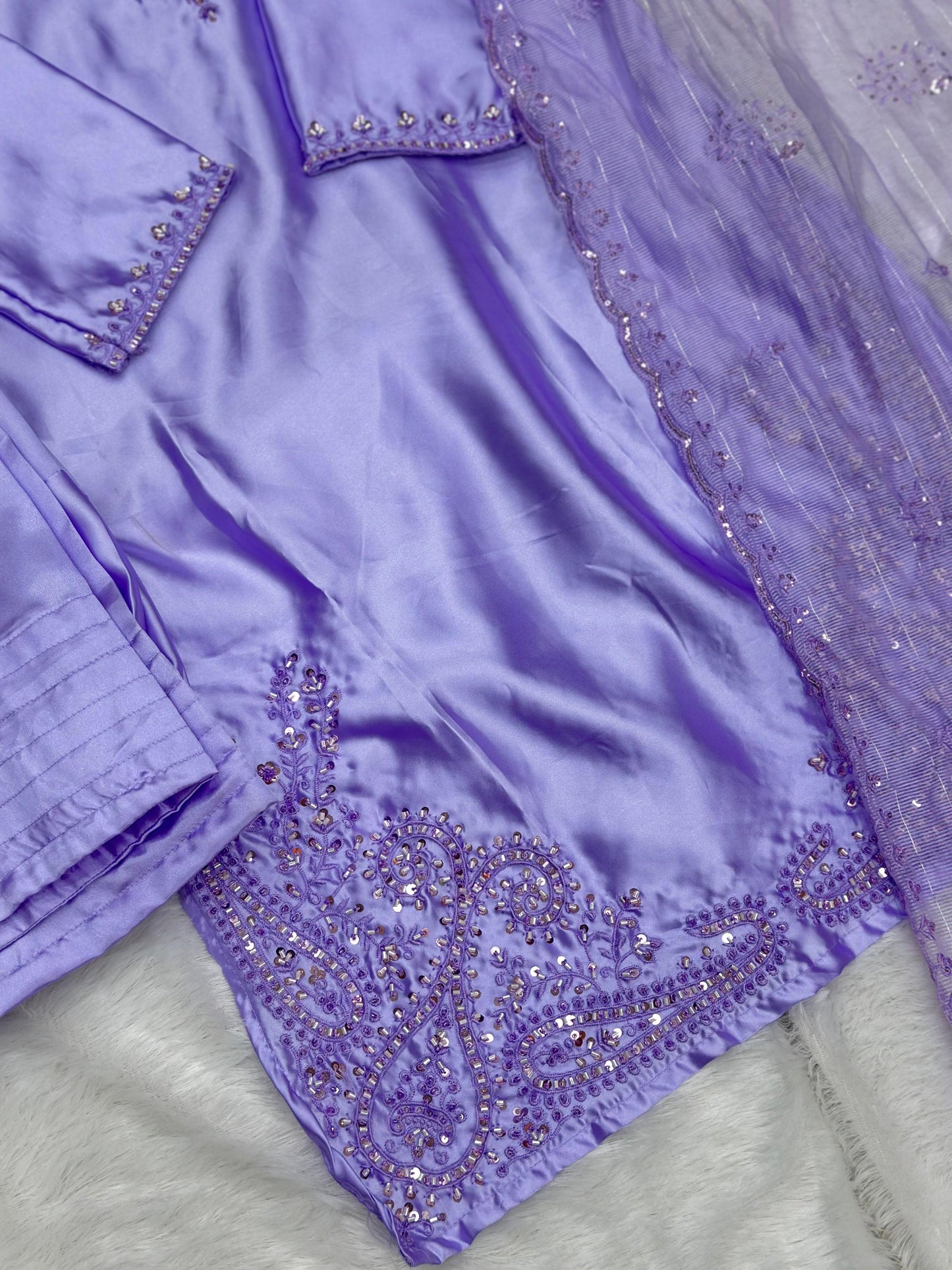 635 Mushk Farshi Set - Lilac