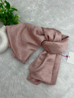 1187 Modest Satin Rhinestone Hijab - Blush Pink