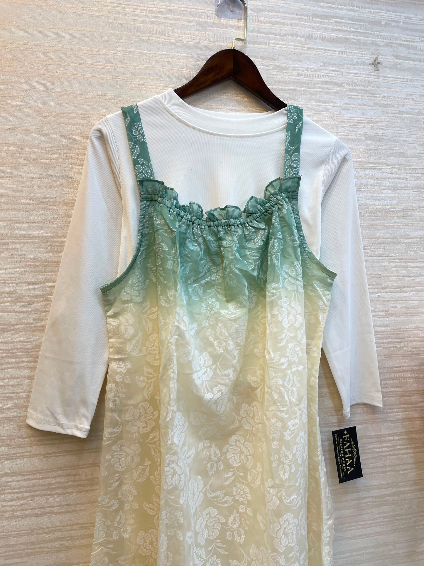 996 Floral Flare Coord Set - Sage Green