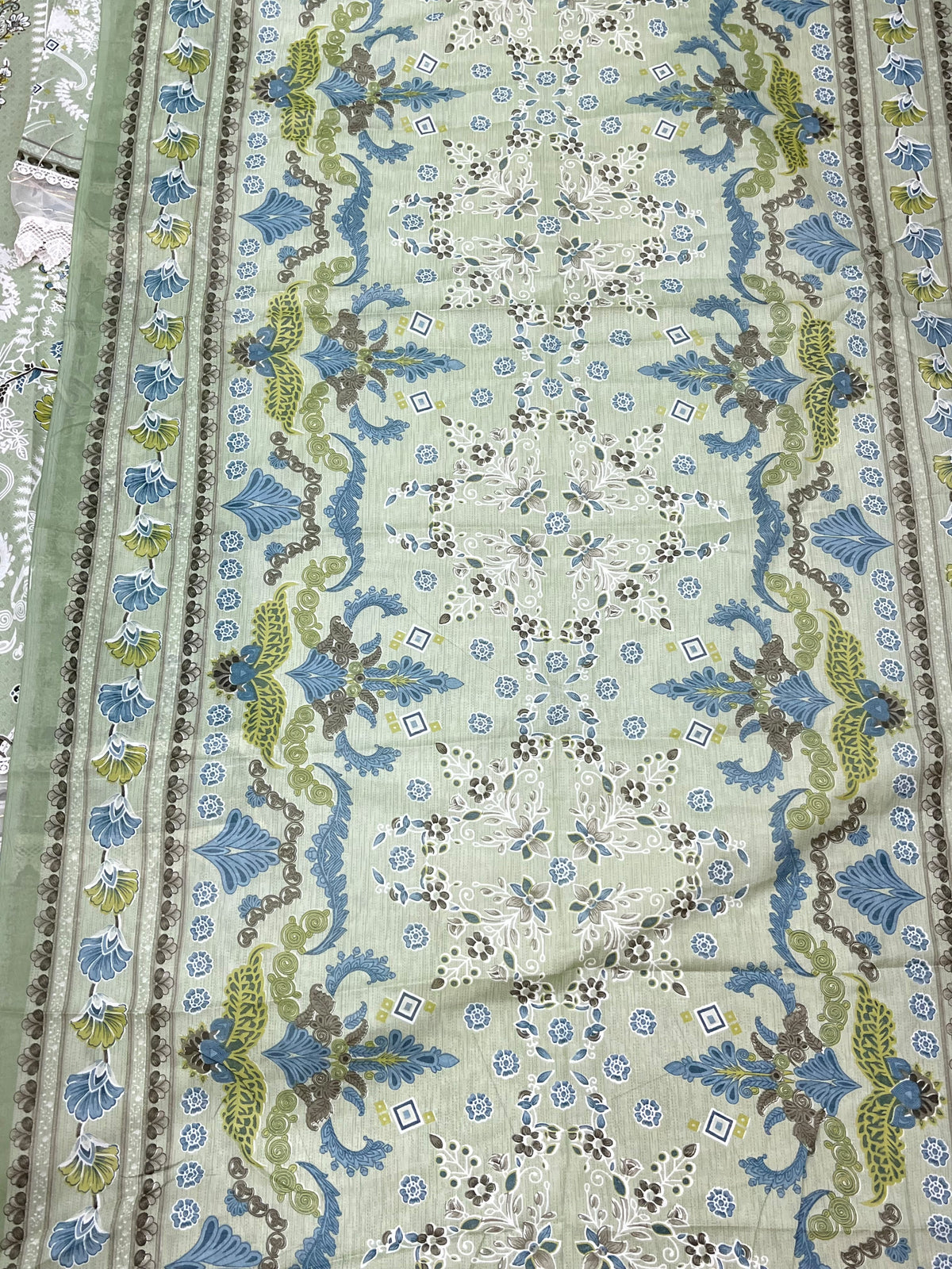1449 Pakistani Embroidered Suit - Sage Green