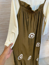895 Floral Flare Coord Set - Brown