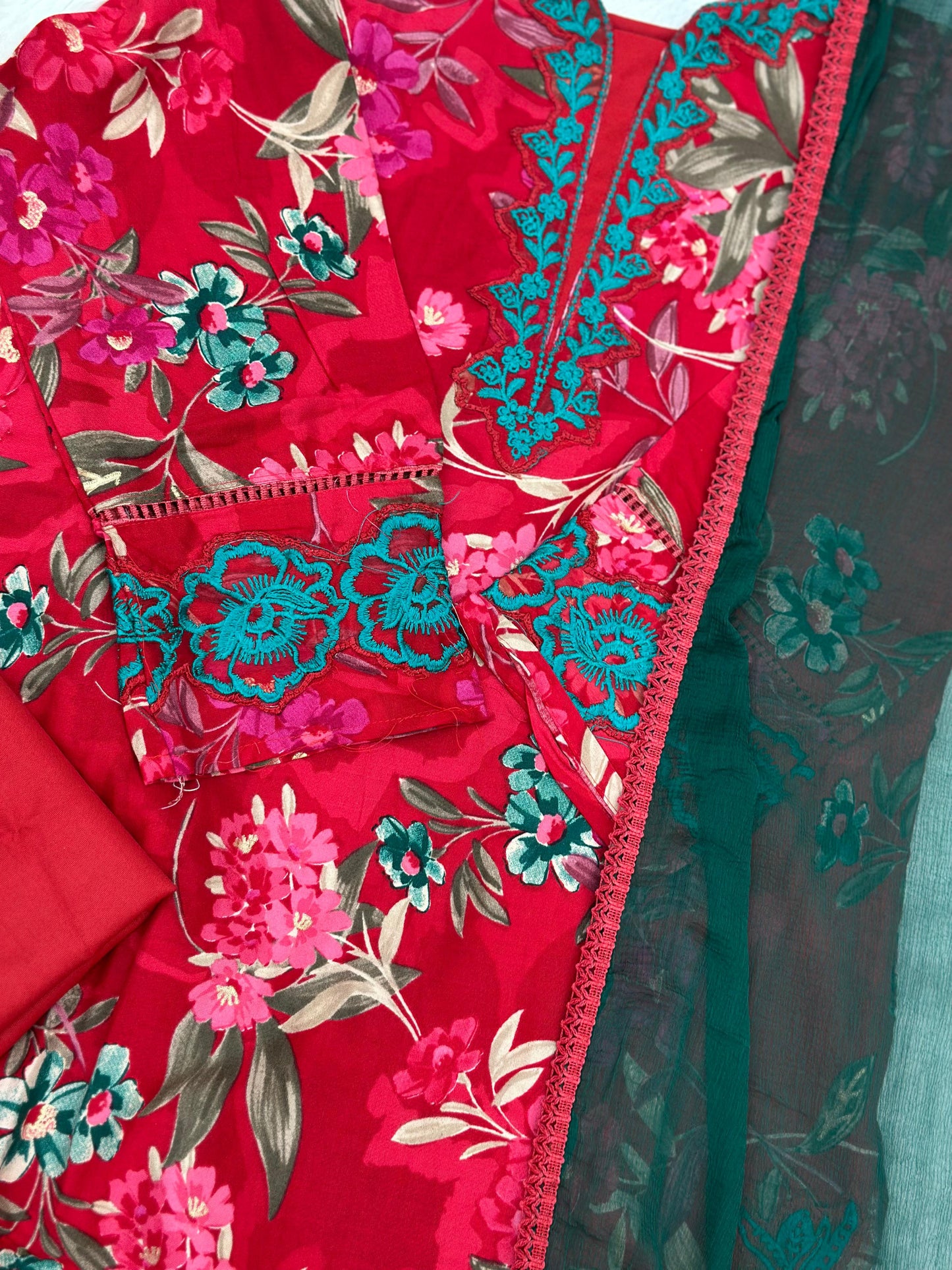 818 Readymade Pakistani Printed Coord-Set