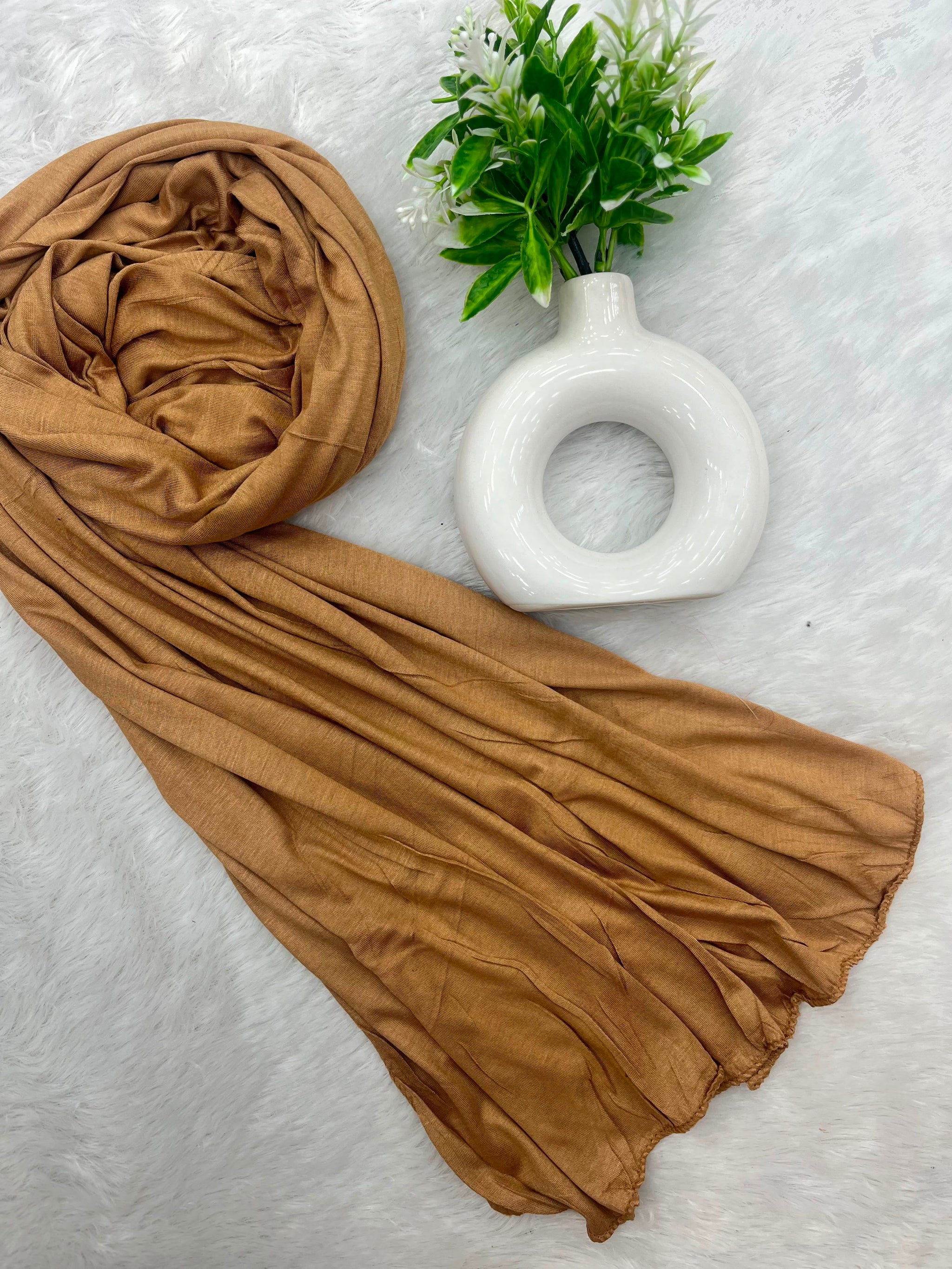 1188 Modest Jersey Hijab - Caramel