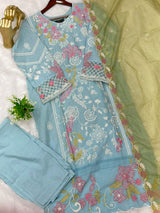 711 Pakistani Heavy Lawn Suit