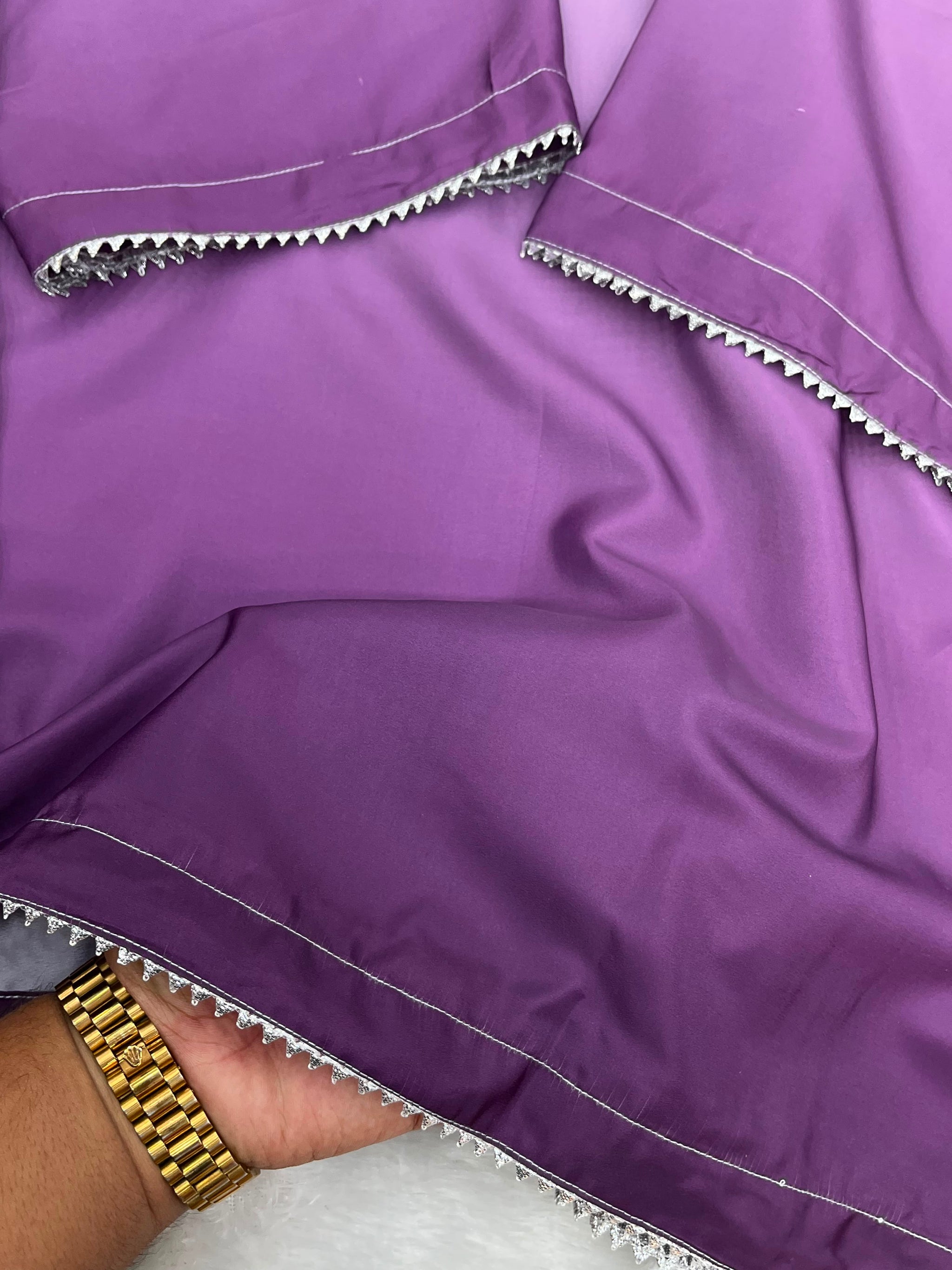 1245 Ombere Shade Coord Set - White/Purple