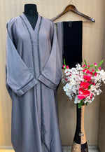 1121 The Premium Abaya - Slate Gray