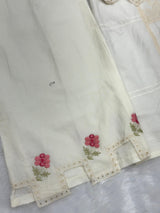 660 Premium Pakistani Lawn Cordset Set - Ivory