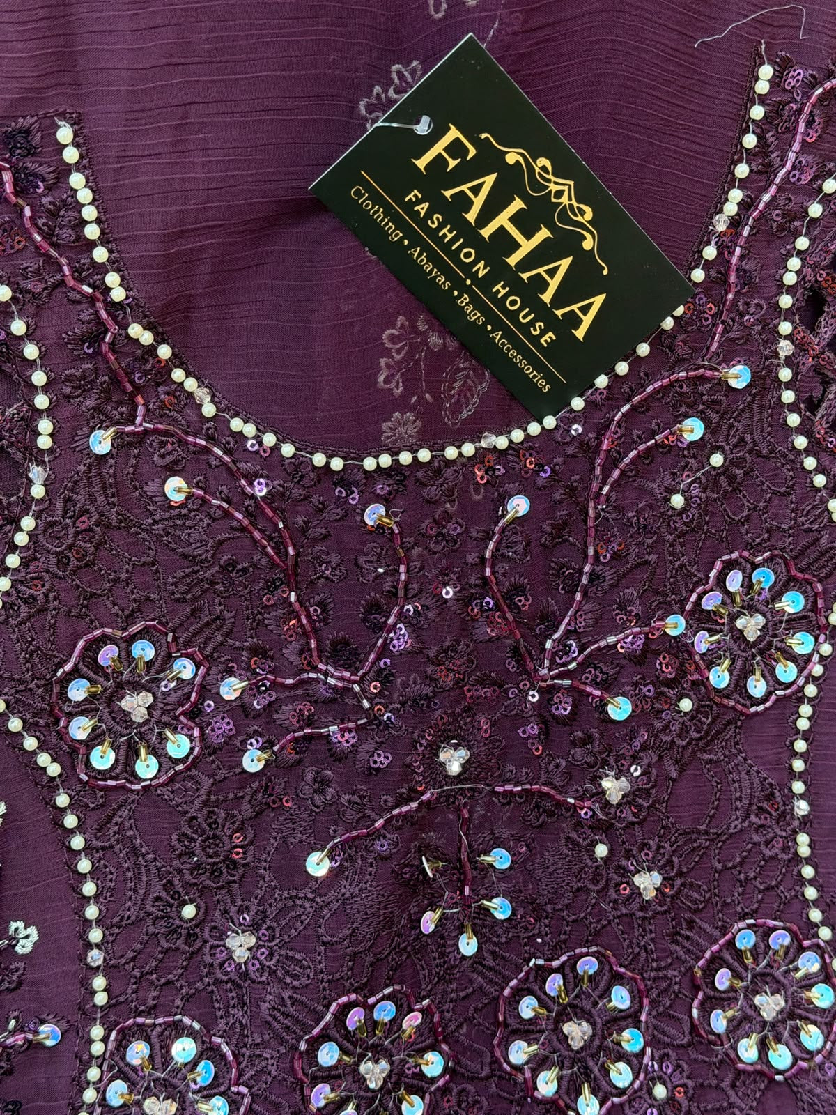 1442 Motifz Unstitched Partywear - Purple