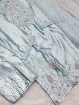 638 Mushk Farshi Set -  Powder Blue