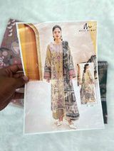 1018 Unstitched Casual Cotton Suit
