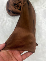 1185 Modest Satin Hijab - Chocolate Brown