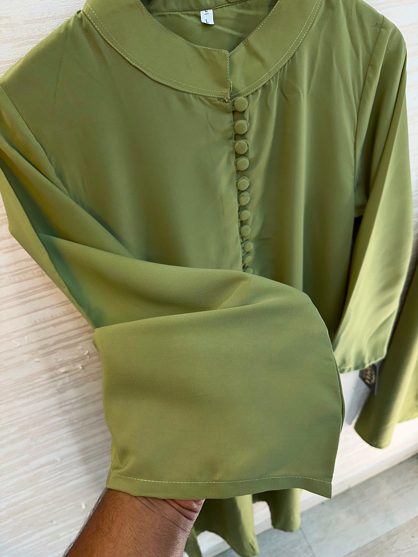 1062 Modest Mandarin Coord Set - Green