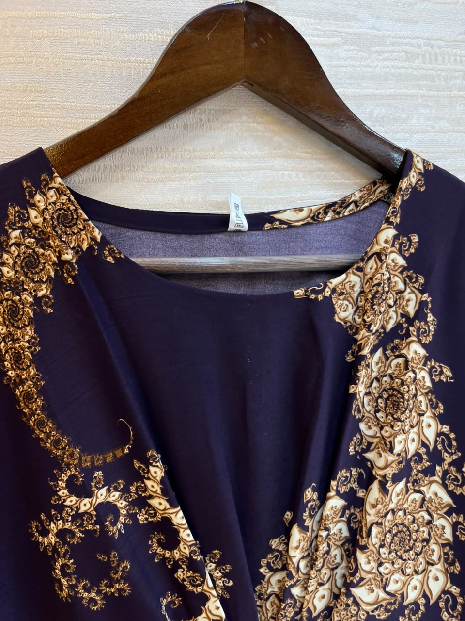 1201 Kaftan Coord Set - Navy Blue