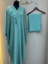 648 The Premium Abaya - Seafoam Green