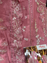 1446 Pakistani Unstitched Partywear - Dusty Muave