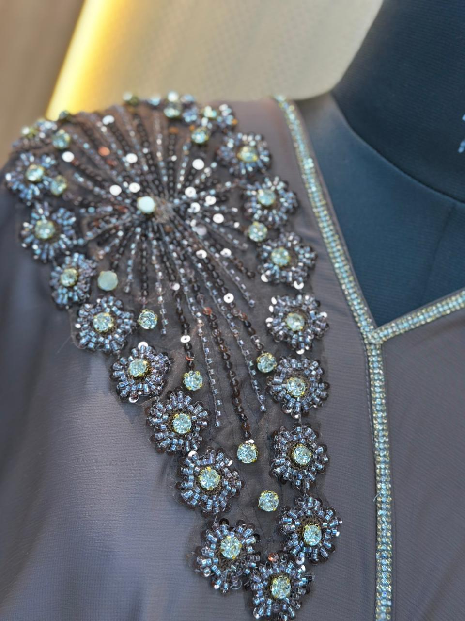 648 The Premium Abaya - Mauve Brown