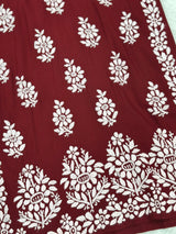 661 Lucknowi Palazzo Set - Maroon