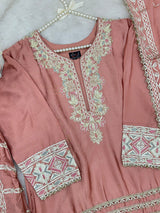 1435 Heavy Pakistani Partywear - Mauve Pink